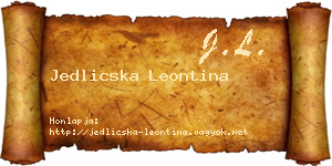 Jedlicska Leontina névjegykártya